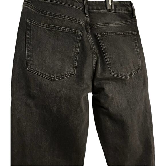 Topshop Black Cropped Straight Leg Jeans Juniors 7 NWT - Picture 7 of 10